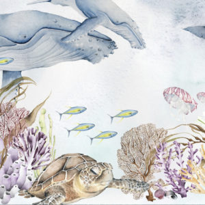 Papel mural ilustrado Viaje marino
